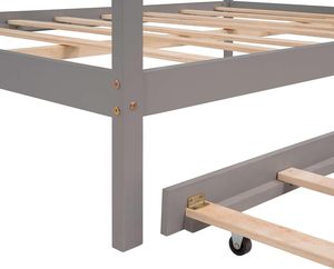 Moderno <span class=keywords><strong>letto</strong></span> in legno a due dimensioni con struttura in legno nascosta estraibile <span class=keywords><strong>letto</strong></span> <span class=keywords><strong>Montessori</strong></span> casa <span class=keywords><strong>letto</strong></span> bambino - Product Image 5