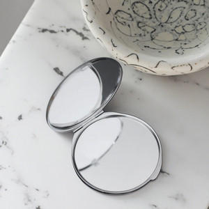 High Quality 6cm Metal Compact Small Mirror High Visibility Dia. Meter for Promotional Purposes