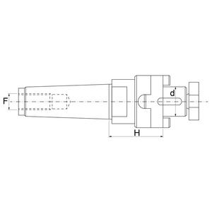Outils et accessoires pour machines-outils, Mandrins, MANDRIN COMBINÉ À CONIQUE MORSE FERVI - Product Image 1