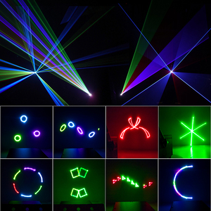 Luz Láser de Animación 3D Portátil DMX512 ILDA 3W RGB a Todo Color para Bodas, DJ y Discotecas - Product Image 4