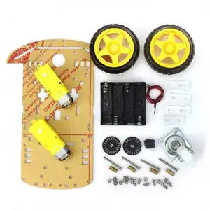 2 Wielen Ultrasone Slimme Robot Auto Chassis Tracking Stam Kits Voor Kinderen Educatieve Auto Kit Voor Ardui