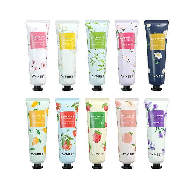 Private brand QYMEET Wholesale Hand Cream lotion Skincare Nourishing Moisturizing flower fragrance Hand Cream