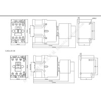 Contactor de CA Reversible Original HUYU CJX2N-1810, 18A, 1NO, Bobina Auxiliar AC110V 60Hz, Interbloqueo Mecánico Integrado, Motor 3P de Avance