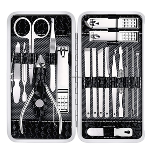 18-Piece Stainless Steel Professional Manicure <b>Pedicure</b> Kit Nail Clippers Nail Care <b>Tools</b> Infant Adult Use Electric Durable - Product Image 1