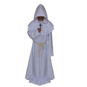 Средневековый ренессансный монах капюшон халат с капюшоном костюм монаха рыцаря волшебника дьявола длинный халат накидка - Product Image 6