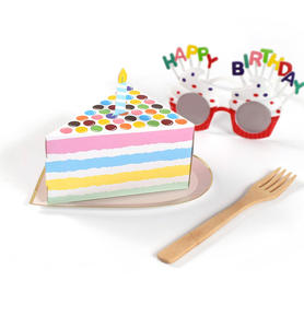 Venta caliente cumpleaños boda plegable triángulo pastel caja de regalo al por mayor pastel pastelería cajas de papel para pastel - Product Image 4
