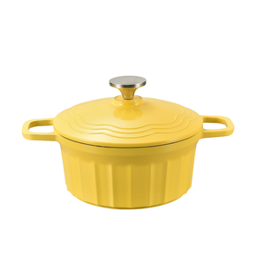 Enameled אלומיניום מצמד אלומיניום עם מכסה גלים ידית כפולה מרק מתכת סיר תנור למרק אפייה לשאור לא רעיל - Product Image 1