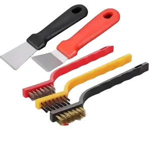 Brosse de nettoyage d'écart Brosse en fil de cuivre de cuisine multifonctionnelle à poils durs