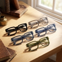 Lunettes d'ordinateur surdimensionnées carrées Marks, monture simple, lunettes optiques confortables, monture épaisse en acétate, style tendance