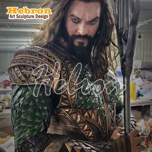 Escultura de Resina Hecha a Mano de Aquaman de la Liga de la Justicia de DC, con Tridente, Estatua de Anime - Product Image 2