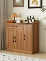 Buffet moderne minimaliste de luxe en bois massif avec poignées métalliques, meuble de rangement polyvalent pour cuisine et salon, idéal pour les petits espaces
