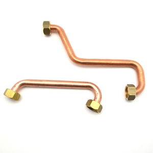 Vannes de remplissage Geberit avec 2 tuyaux en cuivre et bouchons, vannes à flotteur - Product Image 1