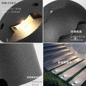 Projecteur LED encastré au sol, étanche, pour jardin, cour, allée - Product Image 4