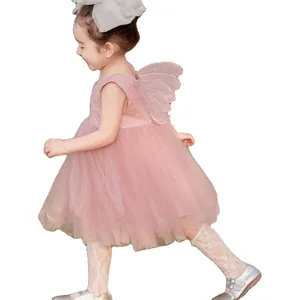 Fabrik heiße Verkaufs prinzessin Kleid für Kinder rosa hübsches süßes Kleid für Kind
