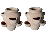 Pots et jardinières en terre cuite naturelle de haute qualité, en céramique, avec un design à 2 anneaux pour la plantation