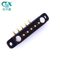 CZX Conector USB Magnético para Carga con Conector Magnético Pogo Pin de 5 Pines, Cable Magnético Pogo de 5 Pines para PCB