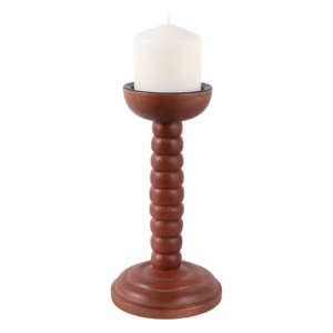 Porte-bougie conique en bois empilable pour la décoration de la maison, salon, cuisine, salle de bain - Product Image 2