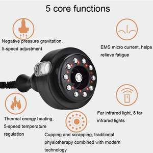 Pression négative avec chaleur et aspiration <span class=keywords><strong>appareil</strong></span> de Massage physique portable outils de ventouses corps électrique Gua Sha masseur de mise au rebut - Product Image 5