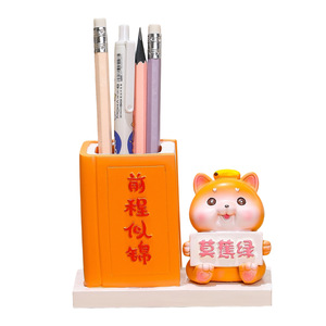 Portaplumas decorativo de resina cuadrado con impresión UV, regalo personal, decoración de escritorio, regalo de regreso a clases - Product Image 5