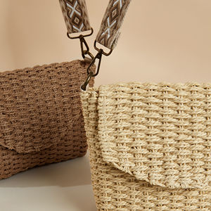 Borsa da Donna Intrecciata a Mano Casual Estiva da Spiaggia in Paglia di Rattan, Borsa a Tracolla Singola da Donna, Piccola Borsa a Mano - Product Image 6