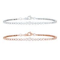 Bracelet de tennis en gros Bracelet de tennis en diamant de laboratoire VVS 14 carats 18 carats Bracelet de tennis en or massif