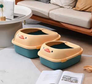Offene Ovale Smarte Katzentoilette Anti-Spritz Große Kapazität Umweltfreundliches Kunststoffmaterial Einfach zu Reinigen Haustierzubehör - Product Image 4