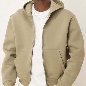 Services ODM et OEM Sweatshirts pour hommes délavés à l'acide Streetwear vintage <span class=keywords><strong>France</strong></span> Terry Fermeture éclair unie Logo personnalisé Hoodies - Product Image 1