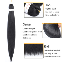 Échantillon Gratuit Extensions Cheveux Non Inflammables pour Cheveux Africains Tresses Ombrées Yaki Faciles à Tresser Cheveux Synthétiques Pré-Étires pour Tressage