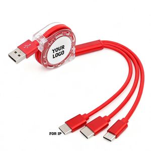 Hot Selling <b>Cable</b> 3 in 1 Braided Data Wired Tpe Mobile Fast <b>Charging</b> for Corporate - Product Image 5