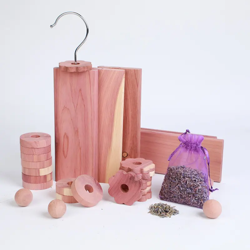 Boule de bois de cèdre écologique, anneaux de cèdre, bloc de bois de cèdre, sacs en Sachet de lavande