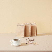 Prix de vente directe en gros d'usine thermoscellant les grains de café avec fermeture éclair sac en papier kraft blanc avec fenêtre mate