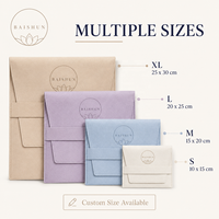 Pochette en microfibre avec rabat, logo personnalisé, impression sérigraphique, marquage à chaud, gaufrage, débossage, OEM, ODM