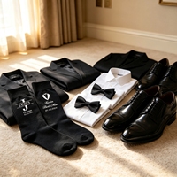 Chaussettes en coton personnalisées pour les garçons d'honneur, chaussettes personnalisées avec titre et nom, cadeau amusant pour la demande en mariage du témoin, souvenir de fête de mariage