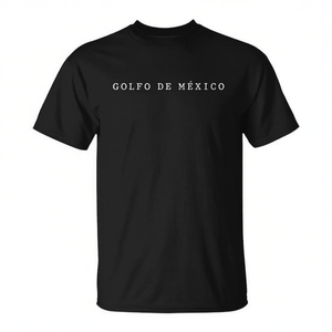 T-Shirt Golfo De Mexico Nera da Uomo con Collo Rotondo e Maniche Corte, Abbigliamento Promozionale - Product Image 2