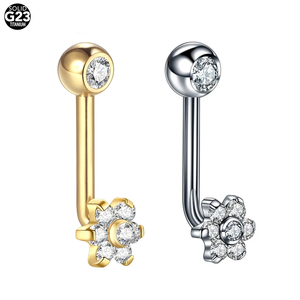 Lingchee G23 Titane PVD <span class=keywords><strong>Christina</strong></span> Vertical Capuche Piercings Interne Fileté Lèvre Anneaux CZ Cristal Corps <span class=keywords><strong>Piercing</strong></span> <span class=keywords><strong>Bijoux</strong></span> - Product Image 1
