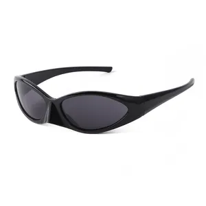 ADE WU STY20920G aigle bouche futuriste équitation lunettes de soleil cadre ovale extérieur Y2K sport lunettes hommes Cool chauve-souris lunettes de soleil