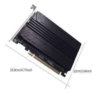 Tishric mở rộng thẻ NVMe M.2 SSD <span class=keywords><strong>RAID</strong></span> PCIe X16 4 đĩa NVMe mảng adapter thẻ Bo mạch chủ chia thẻ cho 2230/<span class=keywords><strong>42</strong></span>/60/80 SSD - Product Image 6