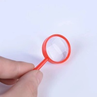 Loupes miniatures pour enfants, 28 mm, en plastique coloré, petites loupes de lecture en acrylique