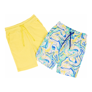 Shorts imprimés pour garçons, vente chaude en usine, pantalons décontractés, taille mi-haute, longueur genou, taille élastique, coton mélangé polyester - Product Image 6