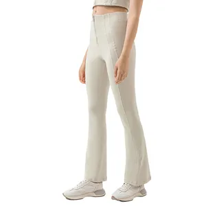Calça legging para mulheres de cintura alta personalizada para ioga, roupa de ginástica esportiva respirável slim fit compressão elástica para ioga