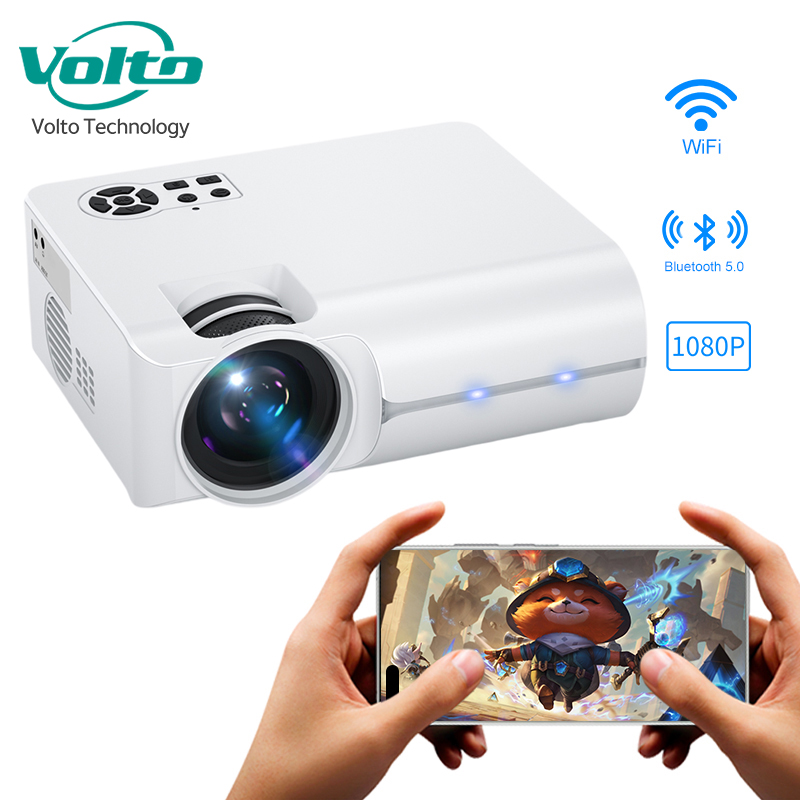 Миниатюрный портативный проектор с ЖК-дисплеем, 4k, Android, электронные проекторы для короткого замыкания, экран 15000 люмен, мини-проектор с батареей