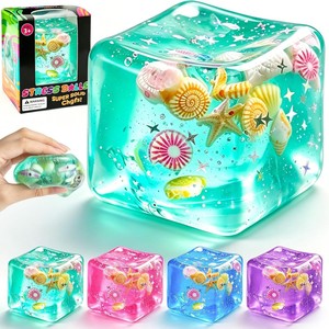 Juguete Sensorial Antiestrés de Conchas Marinas Suaves para Adultos, Cubos de Concha Marina para Apretar, Juguete Sensorial Oceánico para Oficina, Hogar, Fiestas, Regalo - Product Image 1