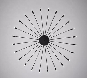 Trang Trí Bắc Âu Thiết Kế Thương Mại Nhôm Trần Lớn Spider Hall Treo Sắt Pendant <span class=keywords><strong>Lamp</strong></span> Đối Với Khách Sạn - Product Image 2