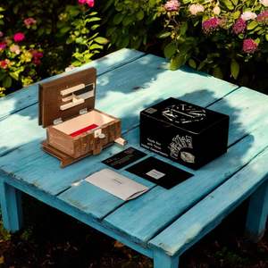 돈 선물 카드 나무 퍼즐 상자에 대한 숨겨진 구획과 인기있는 비밀 나무 상자 - Product Image 4