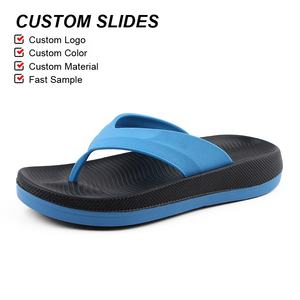OLICOM Custom Logo Factory Bulk Order Flip Flops <strong>Slippers</strong> Thick Sole Arch Support Cushion Sport Slides Sandals Custom Flip Flops - Product Image 3