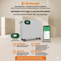 Batterie de stockage d'énergie hybride résidentielle 51,2 V 16 kWh 314 Ah LiFePO4 murale avec affichage du SOC en temps réel