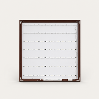 Boîte à lumière murale haut de gamme effet ciel clair avec bordure en grain de bois, dégradé de ciel, intensité réglable, pour la décoration intérieure de maisons et d'hôtels de luxe