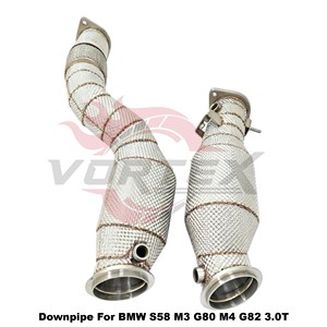 Tuberías de Escape de Alto Flujo Vortex de Acero Inoxidable con Acabado Espejo, Soldadura TIG de Alto Rendimiento para S58 M3 G80 M4 G82 3.0T - Product Image 2