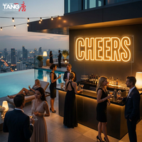 Bandes LED CHEERS à Lumière Ambrée Personnalisables pour Bars, Bureaux, Fêtes d'Anniversaire, Bars à Domicile, Décoration Murale Étanche IP65