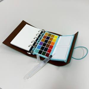 Ensemble de peinture artistique portable de qualité supérieure avec peintures à l'eau et palette pour fournitures scolaires et de bureau - Product Image 1